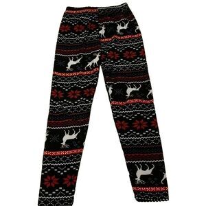 CHRISTMAS MICROFIBER LEGGINGS GIRLS' SIZE L (8-10)